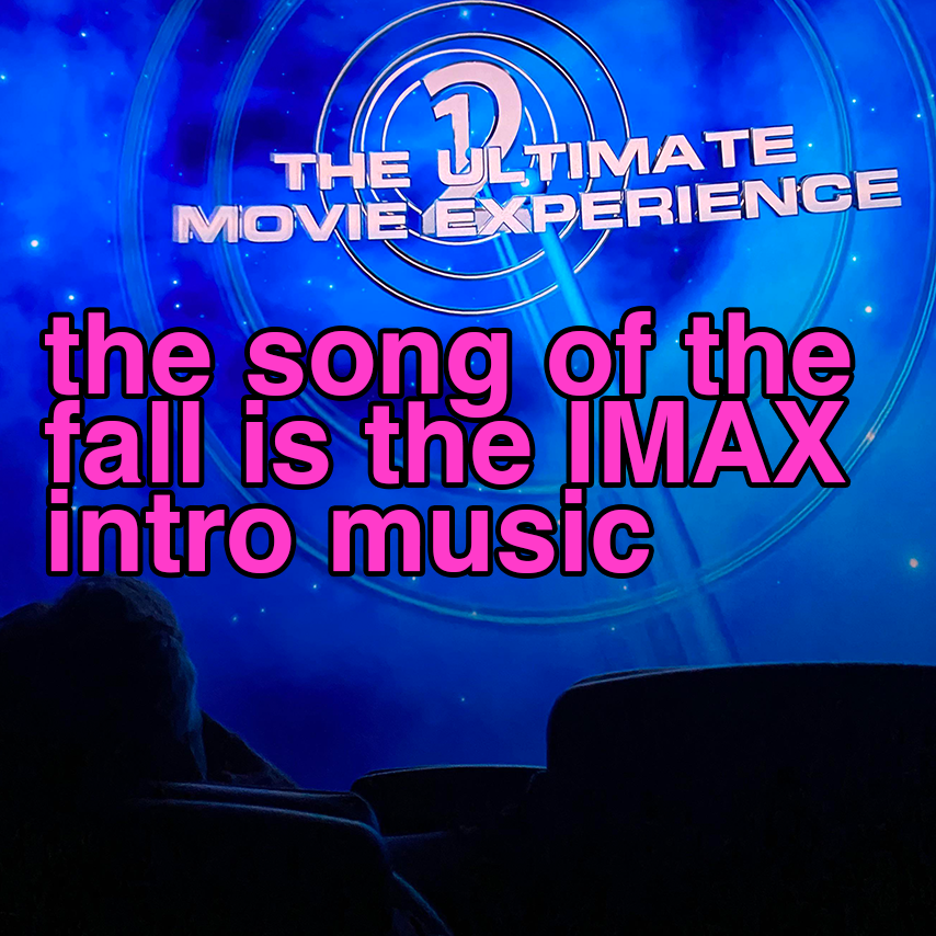 the IMAX countdown music goes hard as hell