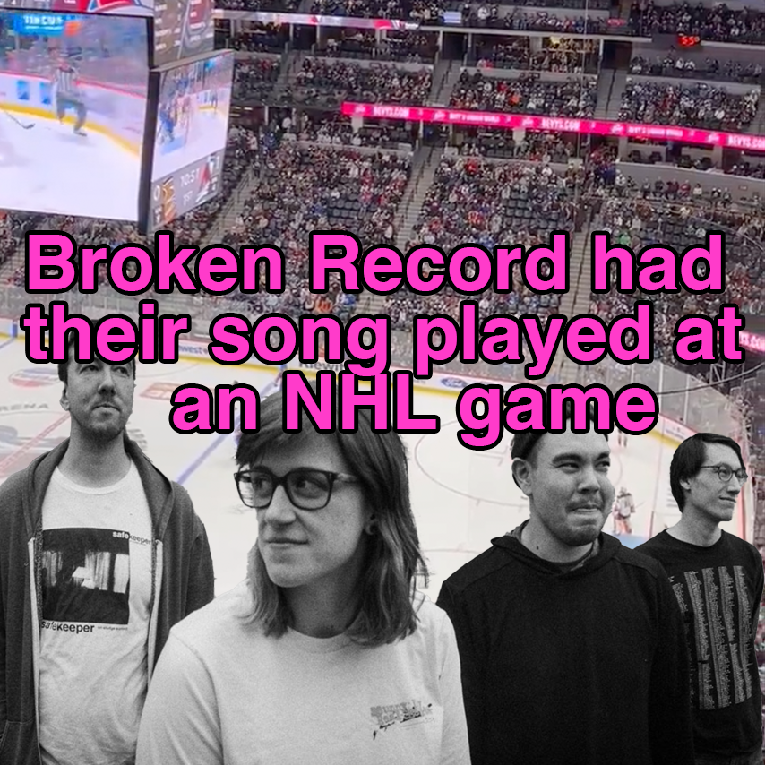 an interview with Broken Record about getting their song "See It Through" played at an NHL game